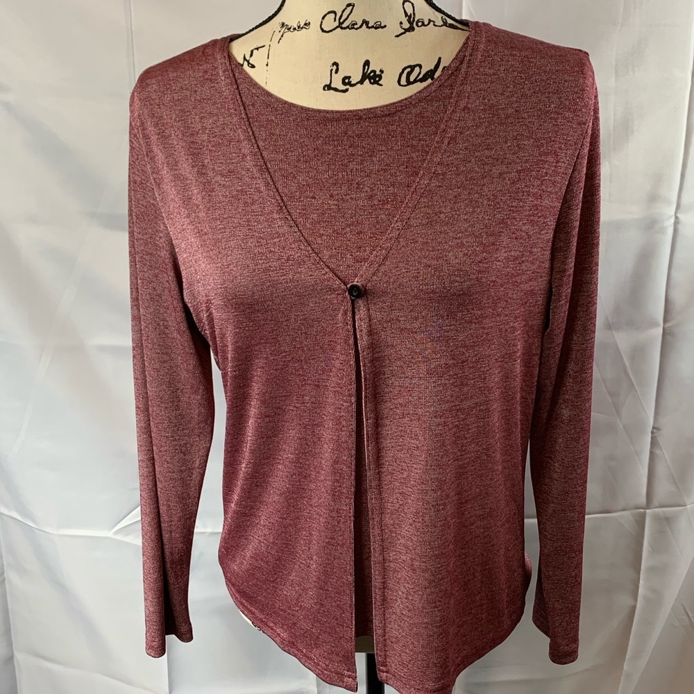 Notations Long Sleeve Silky Top